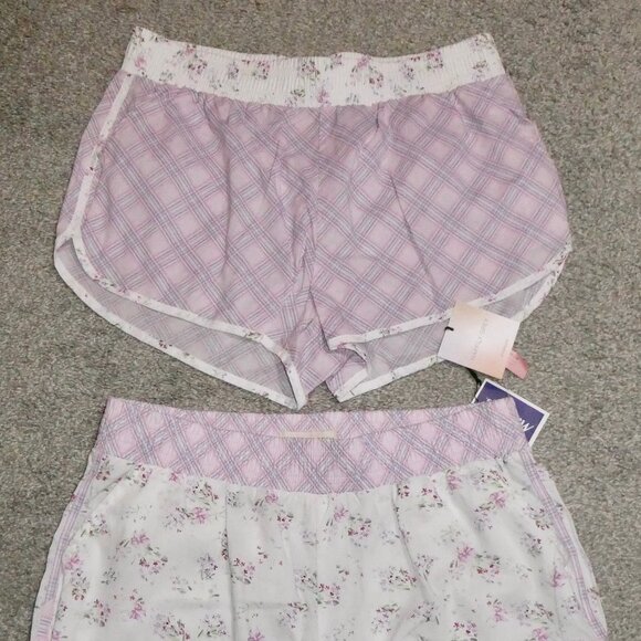 SET OF 2 BRAND NEW HAPPILY GREY SLEEP SHORTS - FLOWERS & PATTERNS - SIZE LARGE - Picture 2 of 3